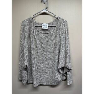 Sadie Sage Knit Sweater Women M Long Sleeve Textured Pullover Relaxed Fit